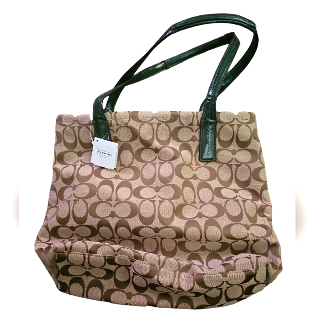 Coach Signature Python Striped Tote - image 3